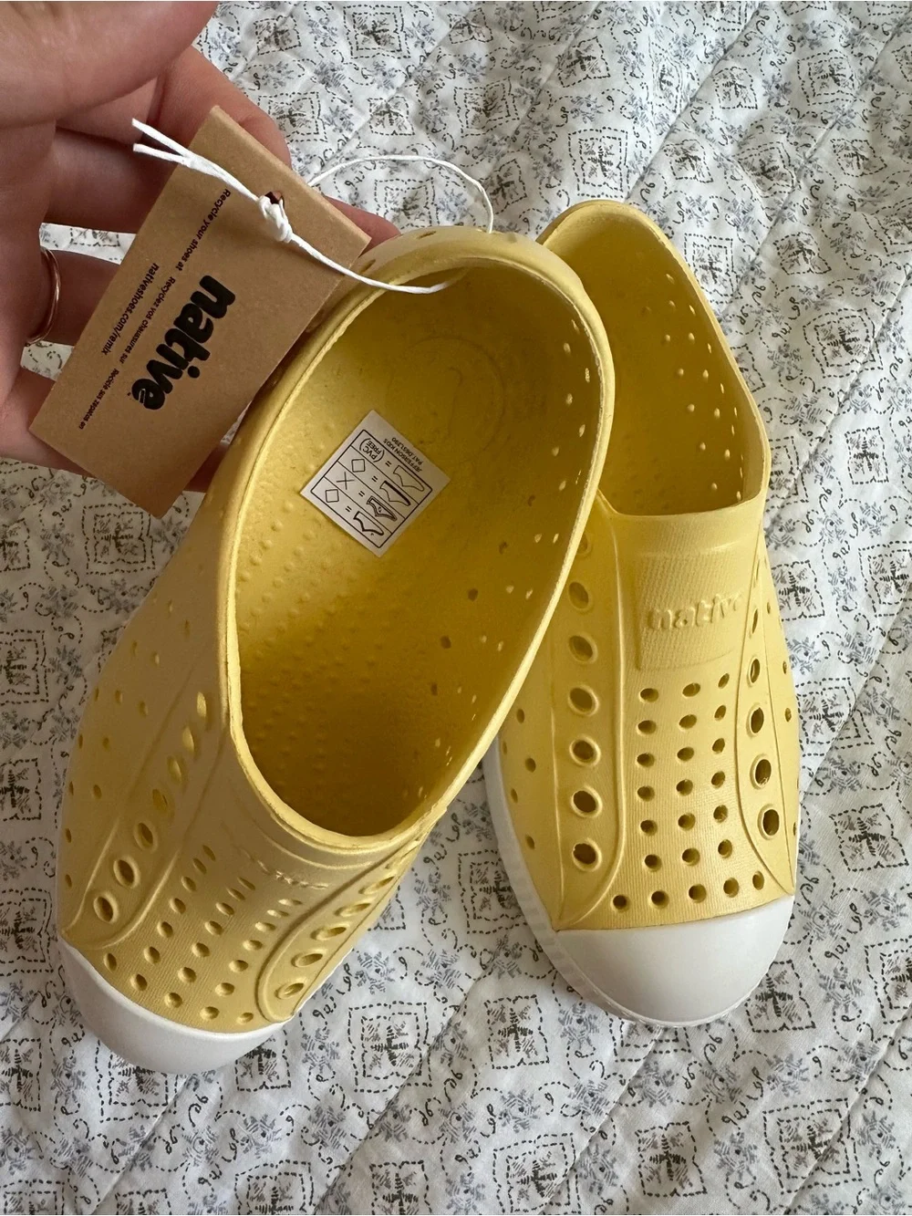 Scala Kids Yellow Water Shoes with White Toe Cap